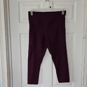 ZYIA Active Deep Plum Leggings Size 12
